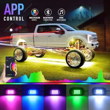 Honalia LED Rock Lights for Trucks – 10 Pods with App Control & Music Mode