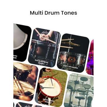 AeroBand Electronic Drum Set PocketDrum2 MAX（2024 Version）, Air Drum Sticks & Pedals & Bluetooth Adapter, Play Drum Anywhere Anytime, 8 Tones and USB Midi Kids Adult Drummer Gift (Earphone Included)