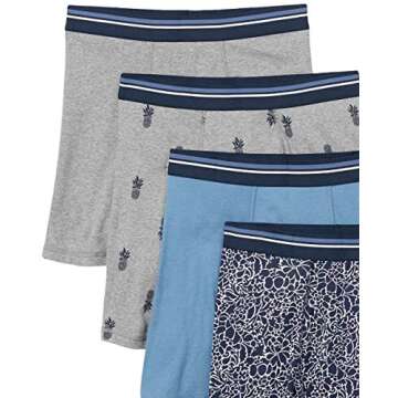 Comfortable Men's Cotton Boxer Briefs 5-Pack