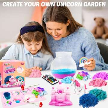 RIANEAN Light-up Unicorn Terrarium Kit for Kids, Unicorn Gifts for Girls Age 5-7, DIY Unicorn Arts & Crafts Kit for Kids, Unicorn Toys for Girls Age 4 5 6 7 8, Birthday Gifts for Little Girls