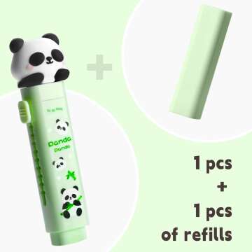 Cute Kawaii Panda Slide Erasers for Students