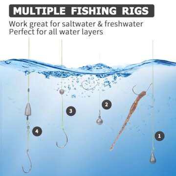 TRUSCEND Widely Used Fishing Bait Rigs Worth Every Penny, Selected Fishing Lures & Tackle Kit for Freshwater Fishing, Economic/Giftable/Premium Starter Fishing Gear Set Available, Perfect Fishing Gift