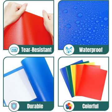 GNL Plastic Folders - Pack of 5 with Pockets