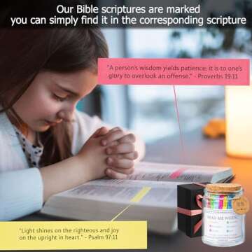 Bible Verse Jar for Emotions With Ribbon