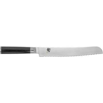 Shun Cutlery Classic 9” Bread Knife – Handcrafted Japanese Serrated Knife