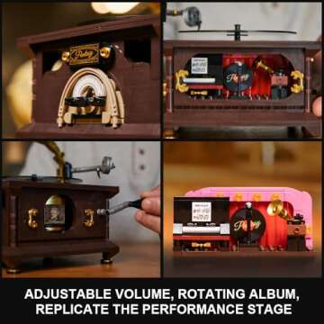 PANTASY Retro Phonograph Building Set for Music Lovers