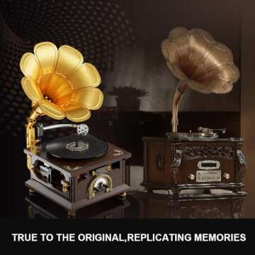 PANTASY Retro Phonograph Building Set for Music Lovers