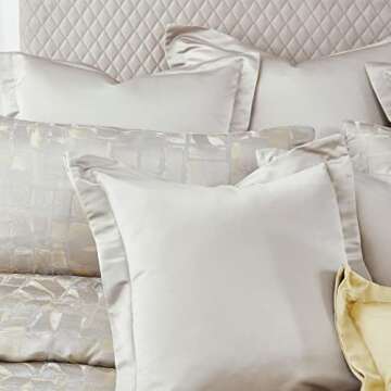 Michael Amini Ferrara 10-Piece King Comforter Set - Platinum