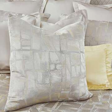 Michael Amini Ferrara 10-Piece King Comforter Set - Platinum