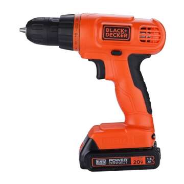 BLACK+DECKER 20V MAX POWERECONNECT Cordless Drill/Driver + 30 Piece Bits and Drivers Kit (LD120VA)