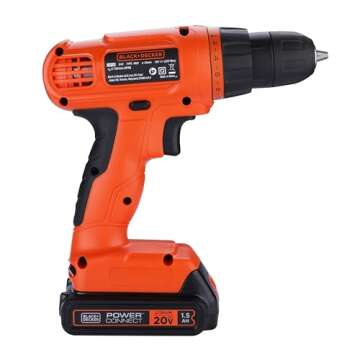 BLACK+DECKER 20V MAX POWERECONNECT Cordless Drill/Driver + 30 Piece Bits and Drivers Kit (LD120VA)