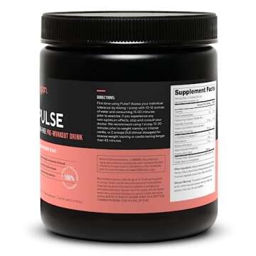 LEGION Pulse Pre Workout Supplement - All Natural Nitric Oxide Preworkout Drink Creatine Free Naturally Sweetened Beta Alanine Citrulline Alpha GPC - Caffeine Free Strawberry Kiwi Pre Workout Powder