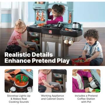 Step2 Kids Kitchen Playset For Toddlers 2+ Years