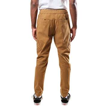 Brooklyn Athletics Men's Slim Fit Soft Twill Cargo Jogger Pants