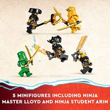 LEGO NINJAGO Lloyd and Arin’s Ninja Team Mechs Building Toy Set, Featuring 2 Battle Mechs and 5 Minifigures, Gift for Imaginative Boys and Girls Ages 9+ Who Love Ninja Adventures, 71794