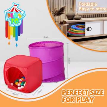 PLAY 10 Tunnel for Kids,12 in 1 Kids Play Tunnel Tent for Toddlers, Kids Play Tent Outdoor Playhouse, 6 Pieces Cube & 6 Pieces Tunnel