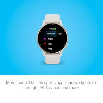 Garmin vívoactive 5, Health and Fitness GPS Smartwatch, AMOLED Display, Up to 11 Days of Battery, Ivory