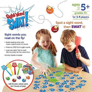 Learning Resources LER8598 Sight Words Swat! A Sight Words Game