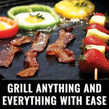 Grillaholics Heavy Duty Grill Mats - Set of 2 BBQ Mats Built to Last - Make Grilling Easier & Keep Grates Looking New - The Perfect Grilling Gift