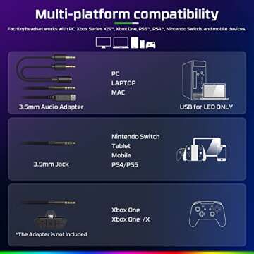 Fachixy FC200 Gaming Headset - Noise Cancelling, RGB