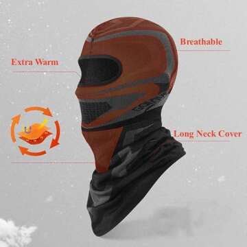 Ski Mask for Men Women, Winter Balaclava Face Mask, Cold Weather Gear for Skiing, Snowboarding, Motorcycle Riding Running Wind Protection