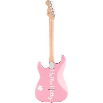 Limited Edition Hello Kitty Stratocaster with Gig Bag, Hello Kitty Graphic Pickguard, Maple Fingerboard, Pink