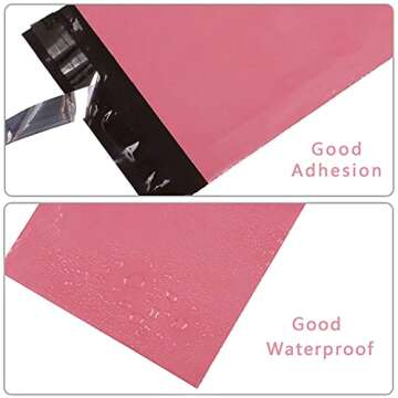 12.5x15.5 Dusty Rose Pink Poly Envelope Mailers Big 100Pcs,Business Shipping Bags,Mailing Packaging Supplies,Mailing Envelope Bags,Postal Packages,Self-Seal,Tear & Waterproof