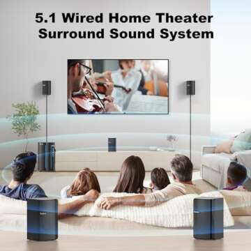 Bobtot Surround Sound Systems Home Theater System - 800 Watts Peak Power