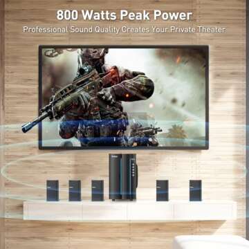 Bobtot Surround Sound Systems Home Theater System - 800 Watts Peak Power