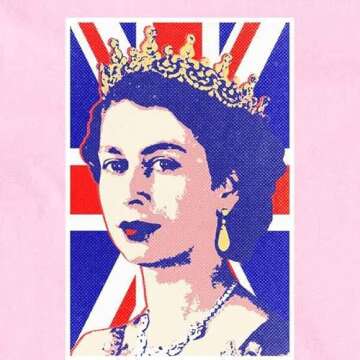 Pop Threads Queen Elizabeth II Union Jack Pop Art Infant Baby Boy Girl Bodysuit Pink 6M