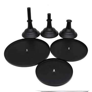 3-Set Cake Stands, Black Dessert Display Plate Cupcake Stands for Baby Shower Wedding Birthday Party Celebration Home Decor