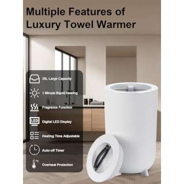 Uthfy Towel Warmer Bucket with Auto Shut Off