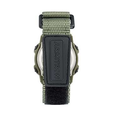 Armitron Sport Quartz Sport Watch with Nylon Strap, Black, 24 (Model: 45/7004DGN)