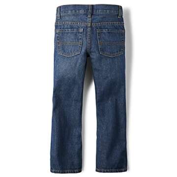 The Children's Place Boys Basic Bootcut Jeans, Dark Jupiter Single, 8