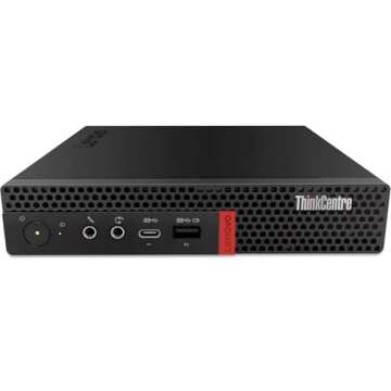 Lenovo ThinkCentre M720q Mini Desktop Computer PC with 24" FHD Monitor, M720Q Micro PC Core i5-8400 2.8GHz, 16 GB RAM, 256 GB SSD, Keyboard & Mouse, DP Cord, Windows 10 Pro (Renewed)