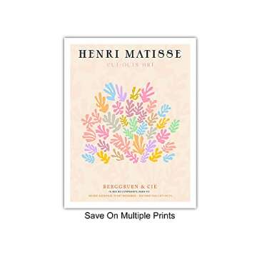 Matisse Wall Art & Decor Poster Set - 8x10 Abstract Minimalist Wall Art Prints - Mid Century Modern Gifts - Aesthetic Pictures - Contemporary Art - Gallery Wall Art - Museum Poster - Henri Matisse