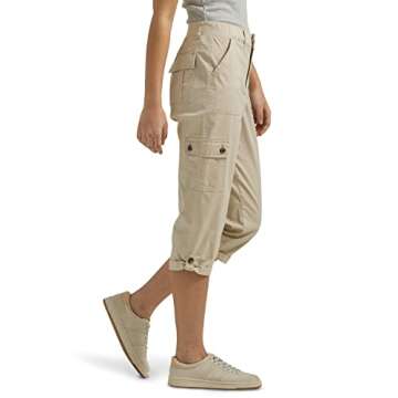 Lee Women's Ultra Lux Comfort with Flex-To-Go Cargo Capri Pant Pioneer Beige '16