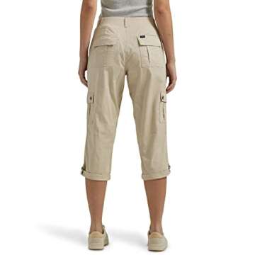 Lee Women's Ultra Lux Comfort with Flex-To-Go Cargo Capri Pant Pioneer Beige '16