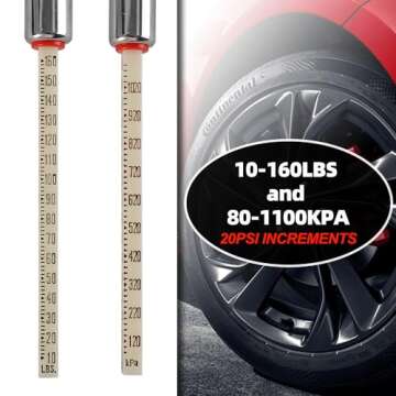 WYNNsky Precision Tire Air Pressure Gauge for Cars, Bikes & Trucks