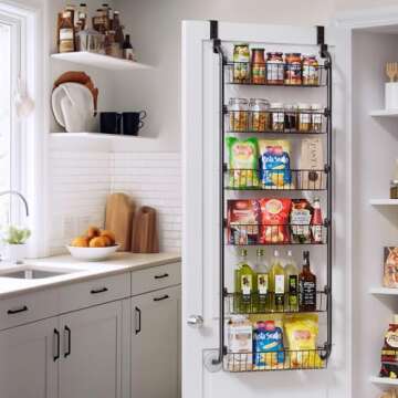 Delamu Over Door Pantry Organizer - Metal Storage Solution