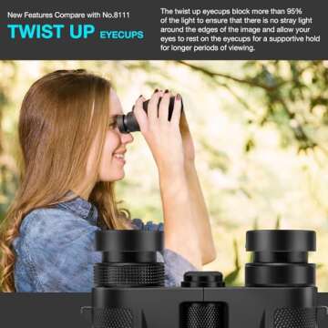 Hontry Binoculars for Bird Watching & Sports