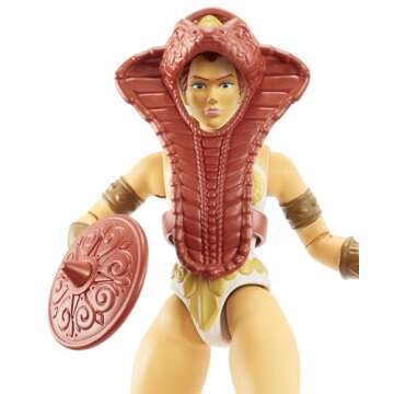 Masters of the Universe Origins Teela 5.5-in Action Figure, Battle Figure for Storytelling Play and Display, Gift for 6 to 10-Year-Olds and Adult Collectors