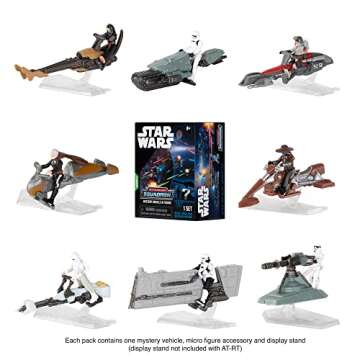 STAR WARS Micro Galaxy Squadron OBI-Wan Kenobi's Jedi Interceptor Mystery Bundle - 3-Inch Light Armor Class and Scout Class Vehicles with Accessories