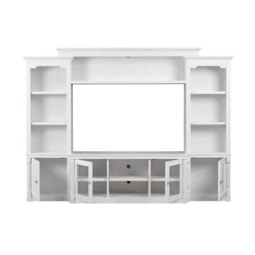 Tov Furniture Virginia Wood Entertainment Center for TVs up to 65" in White