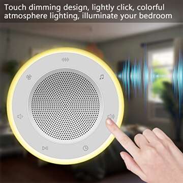 DAWANMIN Baby Sound Machine, White Noise Machine Night Light for Toddler Sleep Soother, 32 Soothing Sounds, 5 Timer & Memory Function for Nursery, Kids, Toddler Bedroom