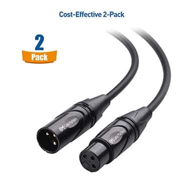 Cable Matters 2-Pack Premium 6ft XLR to XLR Microphone Cables