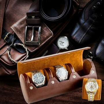 Leather Watch Travel Case for Men - Perfectly Crafted