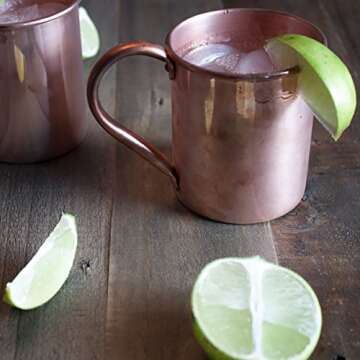 Moscow Mule Copper Mug by Solid Copper - Authentic Moscow Mule Mugs Unlined 16 oz