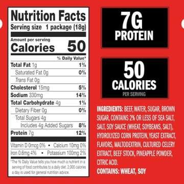 Jack Link's Beef Jerky, Original, Multipack Bags – Flavorful Meat Snacks for Lunches, Ready to Eat, Individual Packs - 7g of Protein, Made with 100% Beef – 0.625 oz (Pack of 20)