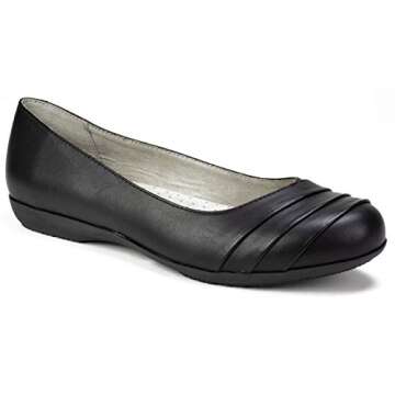 CLIFFS BY WHITE MOUNTAIN Clara Women's Ballet Flat, Black/Burnished/Smooth, 8.5 W